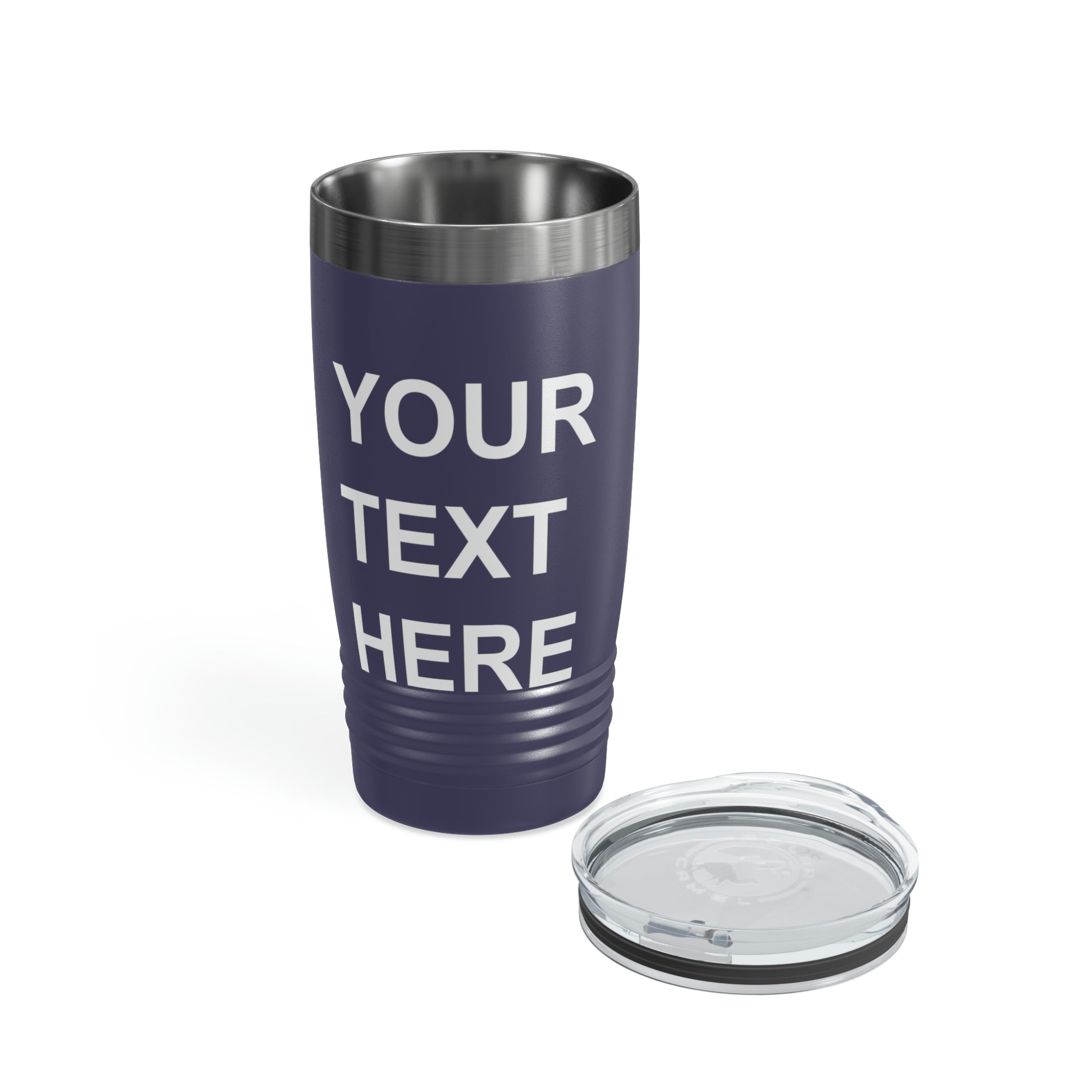 Custom Logo Tumbler in various colors with a clear lid, showcasing personalized designs.