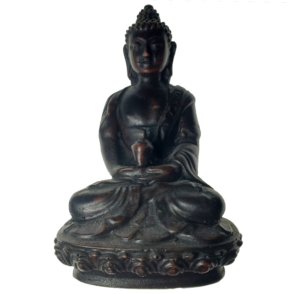 A detailed Little Buddha Resin Statue, showcasing serene features and traditional attire, perfect for meditation and home decor.