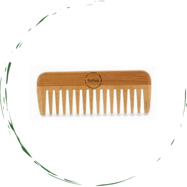 All-Natural Bamboo Comb made from 100% natural bamboo wood, designed for effective grooming and eco-friendly hair care.