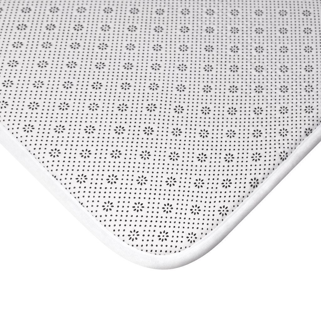 Blue Motorcycle Bath Mat featuring a vibrant motorcycle design with anti-slip backing for safety and comfort.