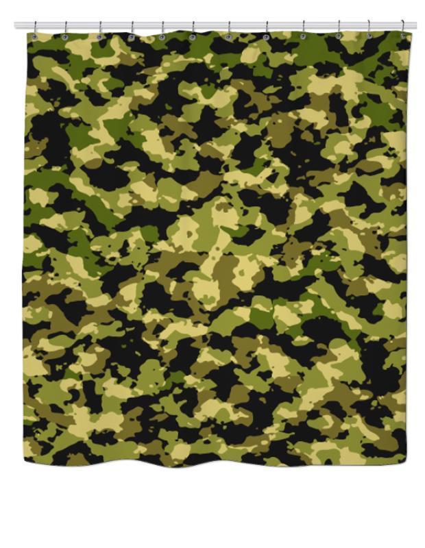 Green and brown camouflage pattern.