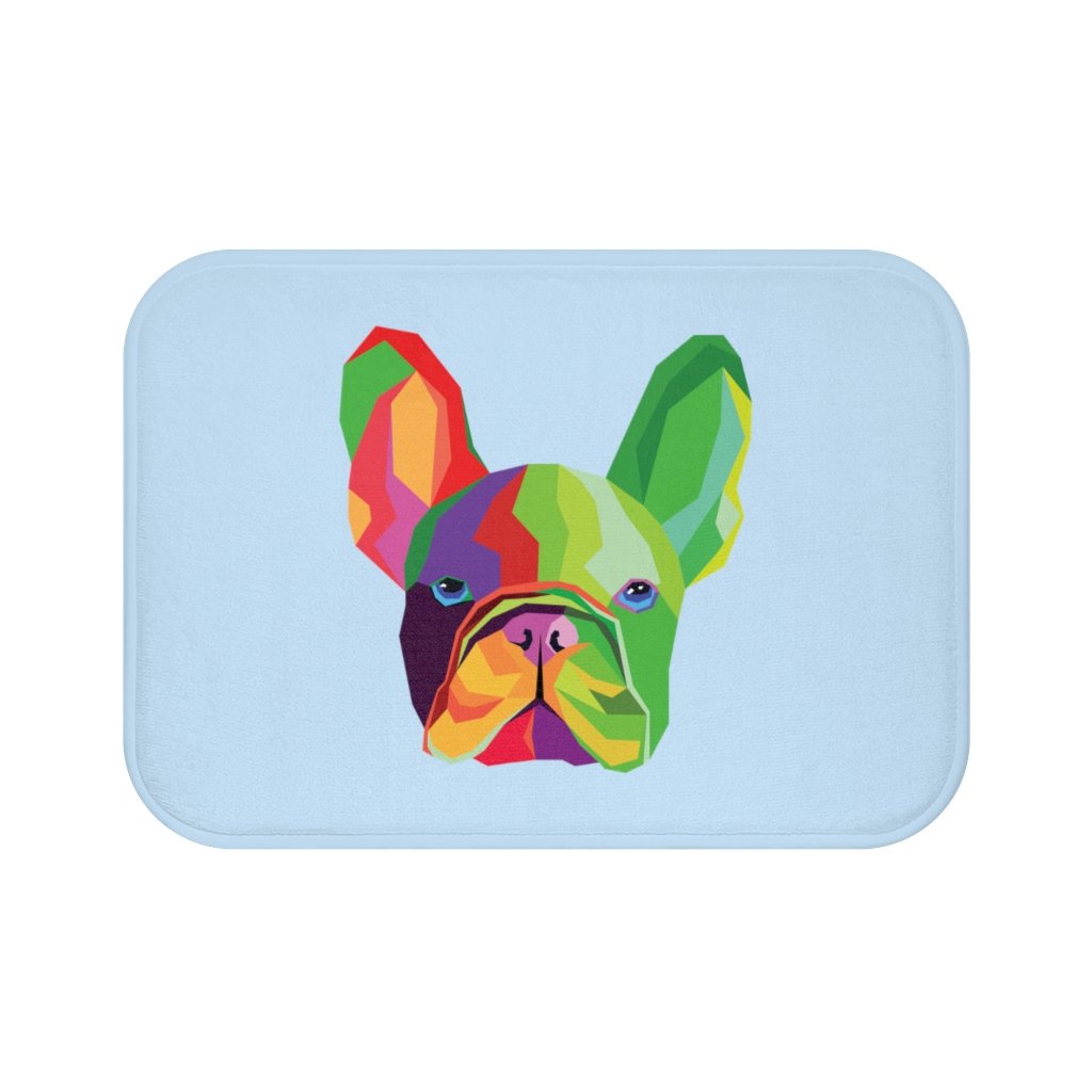 Colorful Dog Bath Mat with anti-slip backing, featuring vibrant colors and soft microfiber material, perfect for pet comfort.