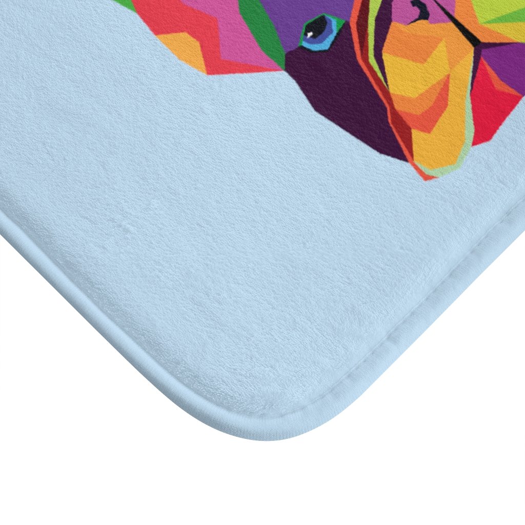 Colorful Dog Bath Mat with anti-slip backing, featuring vibrant colors and soft microfiber material, perfect for pet comfort.