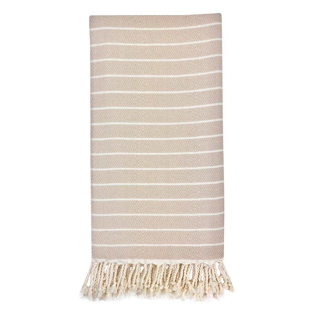 Geo Stripe Turkish Towel showcasing vibrant patterns and textures, perfect for bath, beach, and travel use.