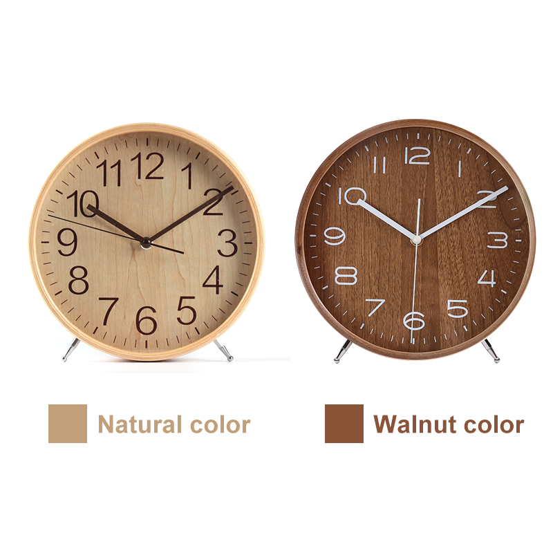 A sleek Minimalist Style Wood Clock made from natural wood, featuring a silent mechanism and a simple, elegant design suitable for any decor.