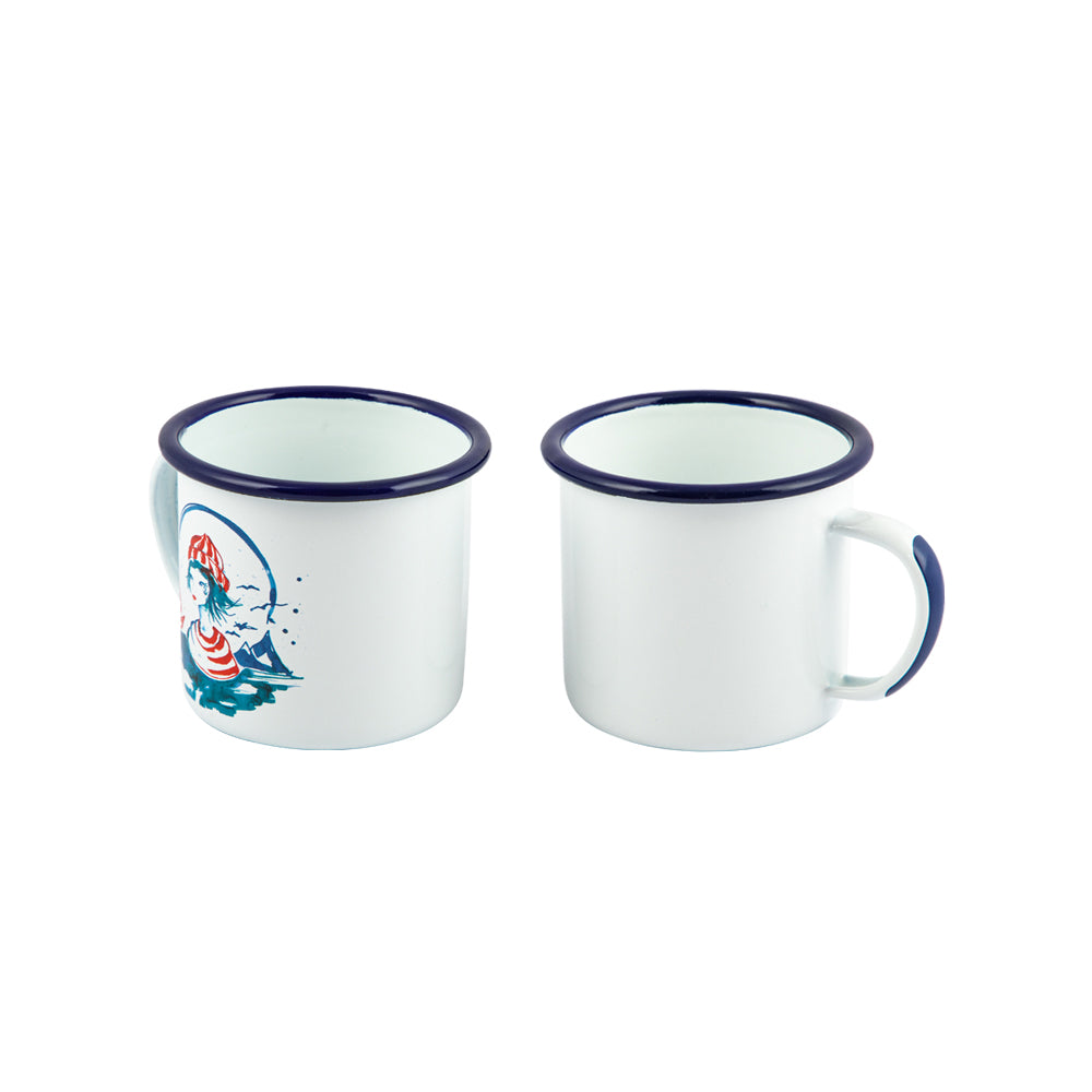 Anemoss Marine Collection Sailor Girl & Anchor Tassen Set, 350 ml, mit maritimem Design und bunten Motiven.