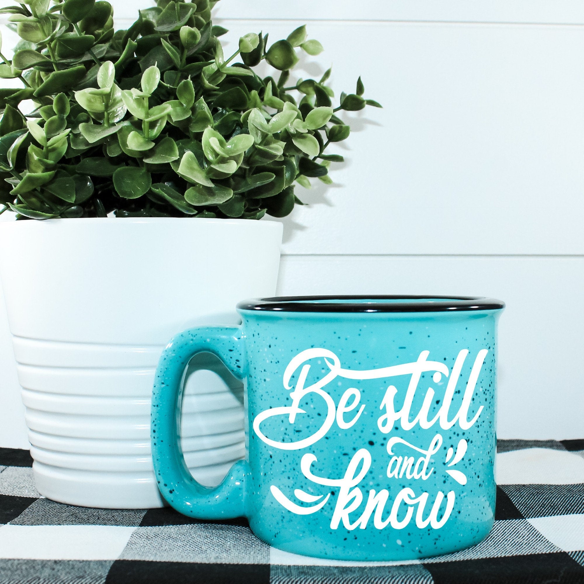 Be Still And Know Campfire Mug with a unique design, perfect for outdoor use and cozy settings.