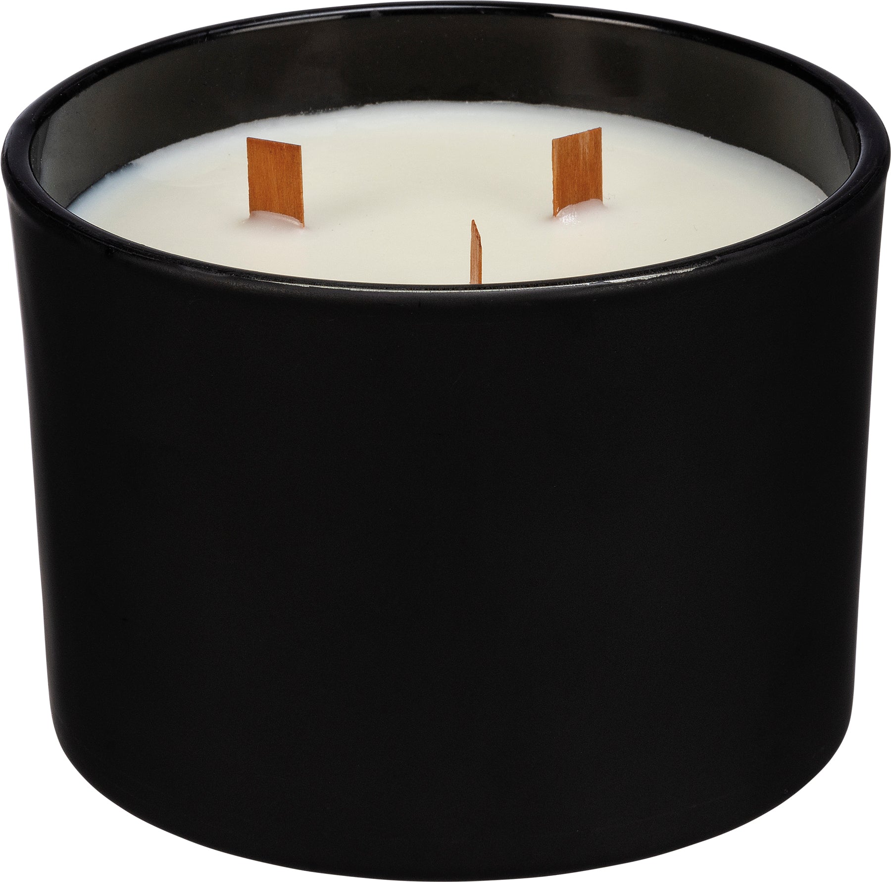 Brother Jar Candle in matte black glass with wooden wicks and sea salt & sage scent, perfect gift for brothers.