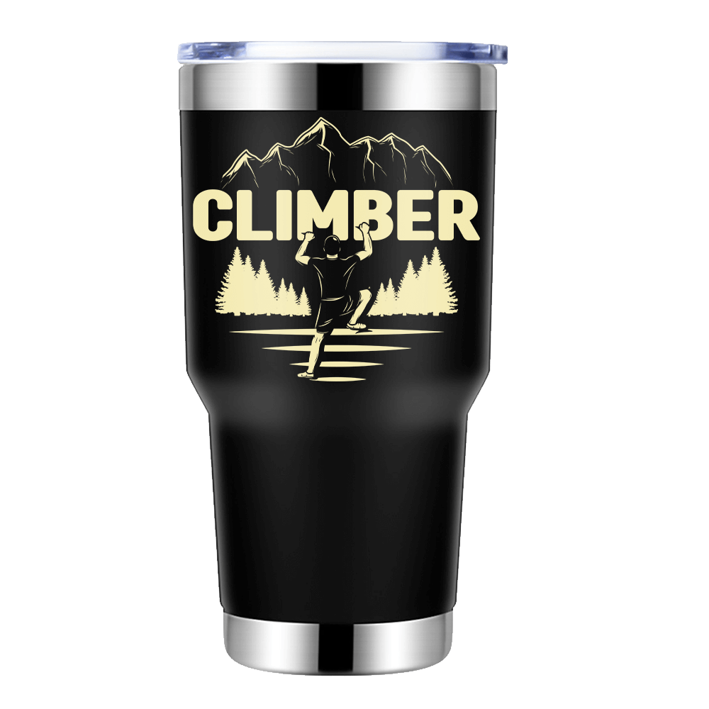 Climber 30oz Insulated Vacuum Sealed Tumbler in vibrant colors, showcasing its stainless steel design and leak-proof cap.