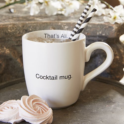 Cocktail Mug Ceramic Coffee Mug with witty design, perfect for coffee and cocktails.