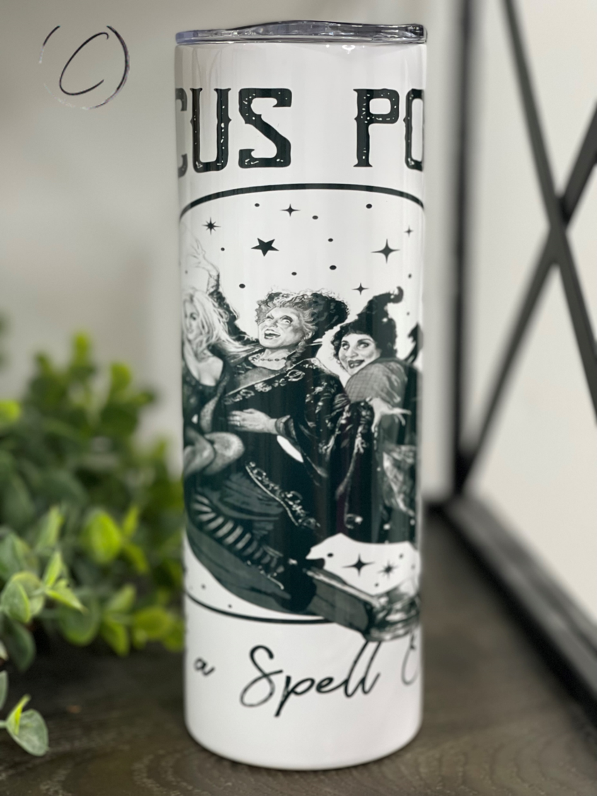 I Put A Spell On You 20oz Skinny Tumbler with a vibrant design, perfect for stylish hydration.