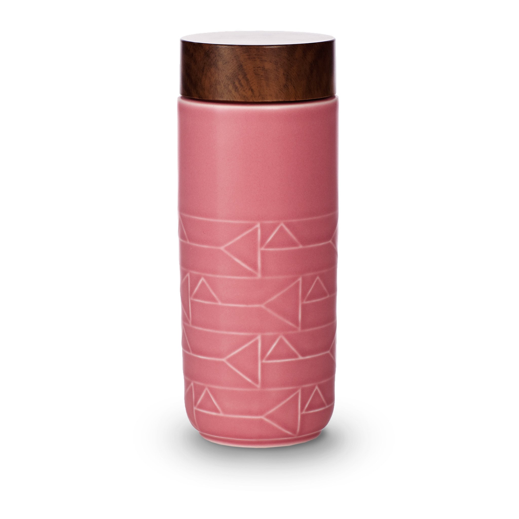 The Alchemical Signs Tumbler featuring vibrant geometric patterns inspired by ancient alchemical symbols, crafted from ceramics with a stylish lid.