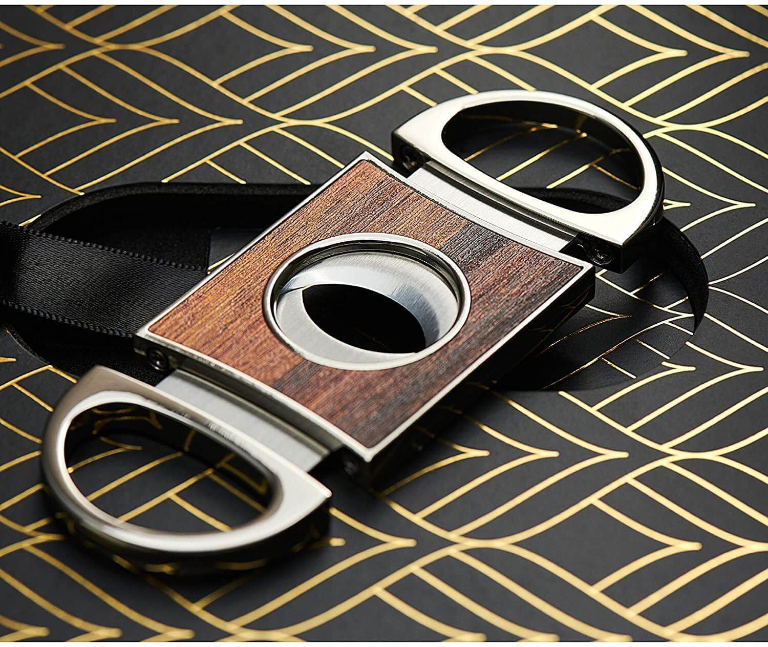 The Gentleman's Set featuring whiskey stones and a handcrafted granite cigar ashtray, perfect for cigar and whiskey enthusiasts.