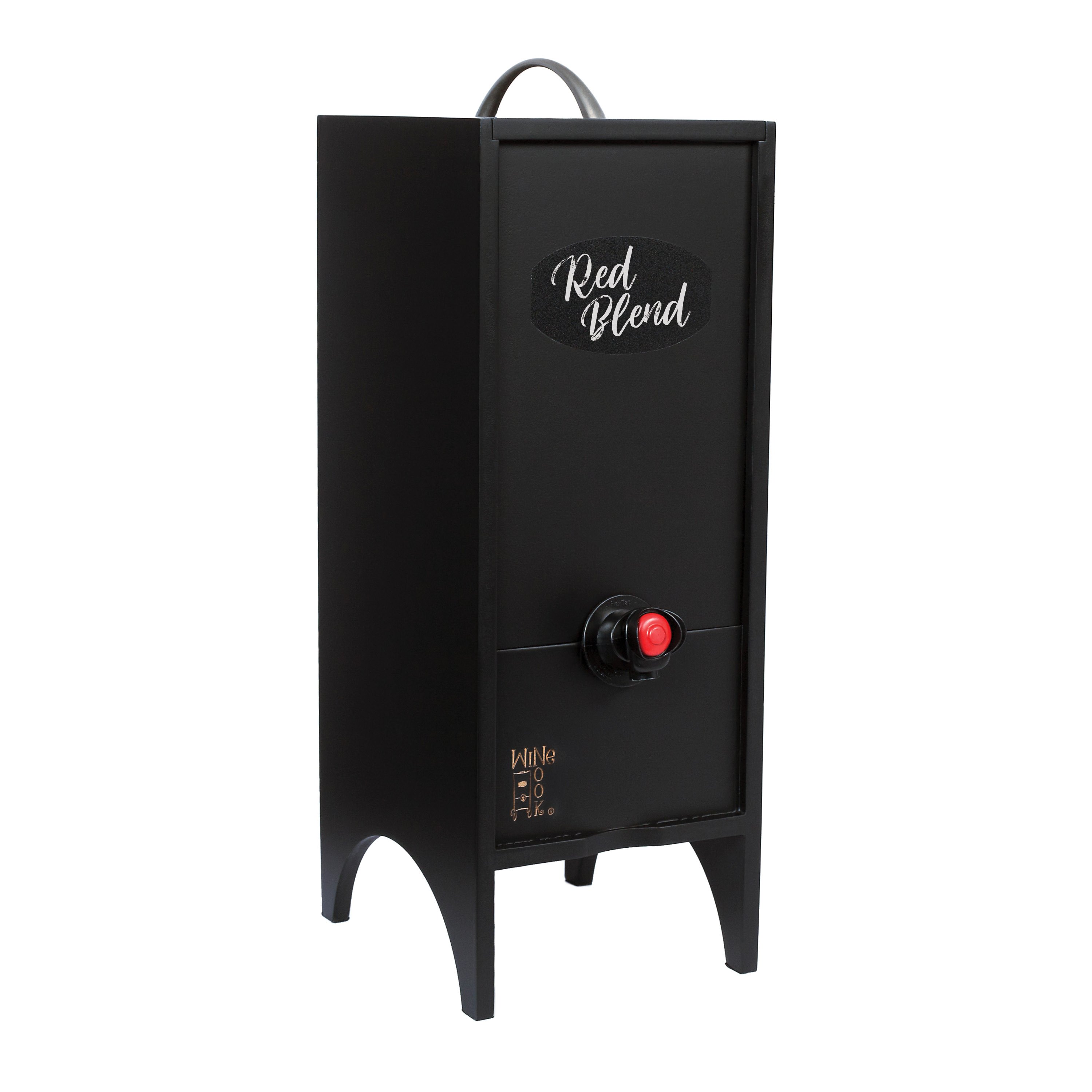 The Little Nook bagged beverage dispenser in vibrant colors, made of durable compressed wood, perfect for parties and events.