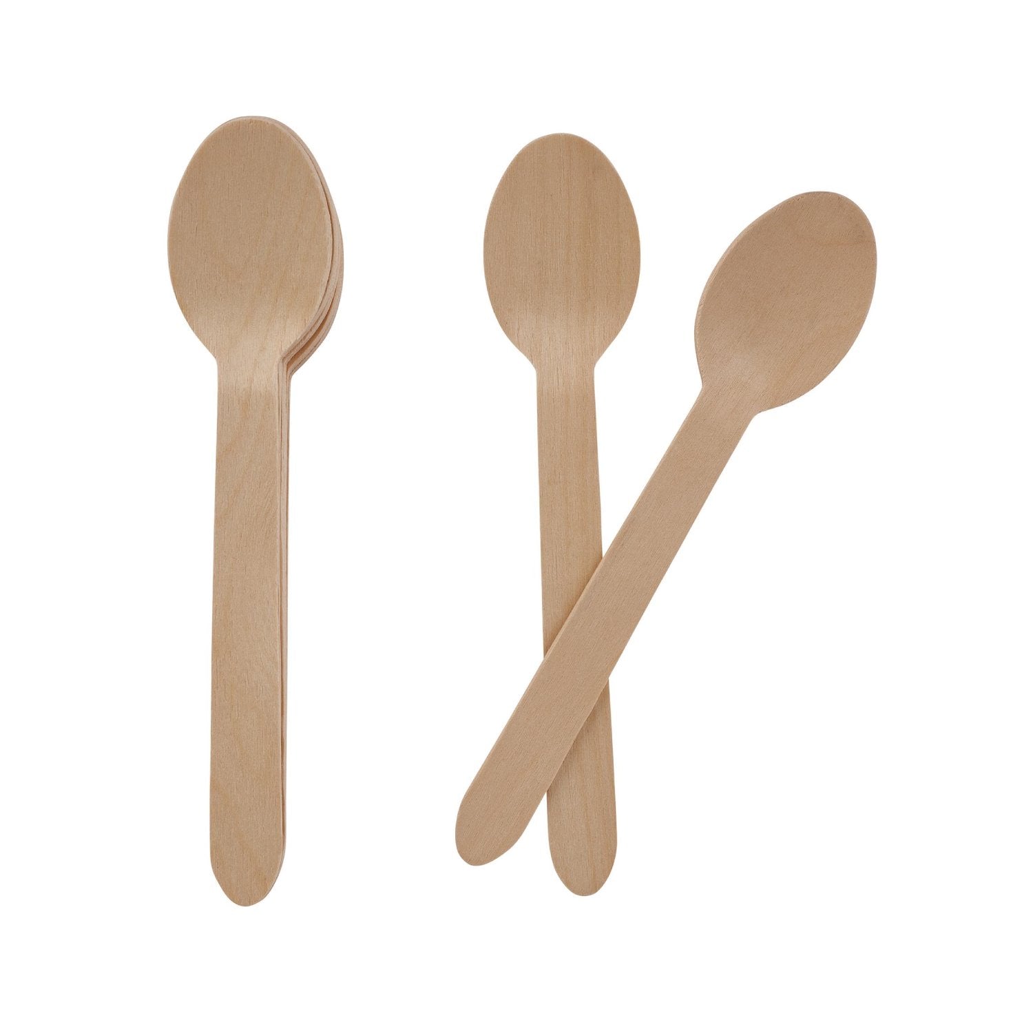 A 16cm wooden spoon made from birch wood, showcasing its smooth finish and sturdy design, ideal for cooking and serving.