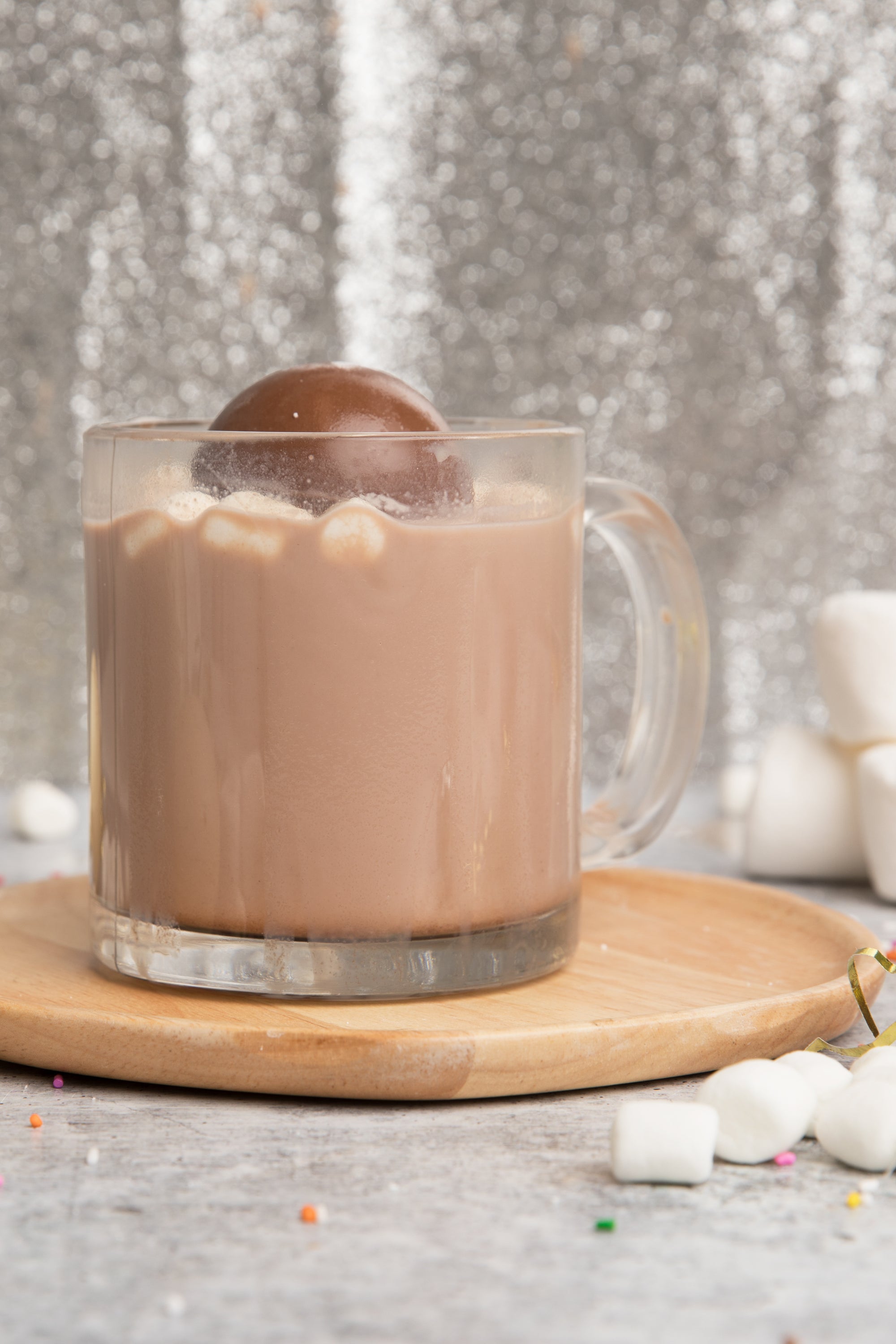 Hot chocolate with marshmallows.