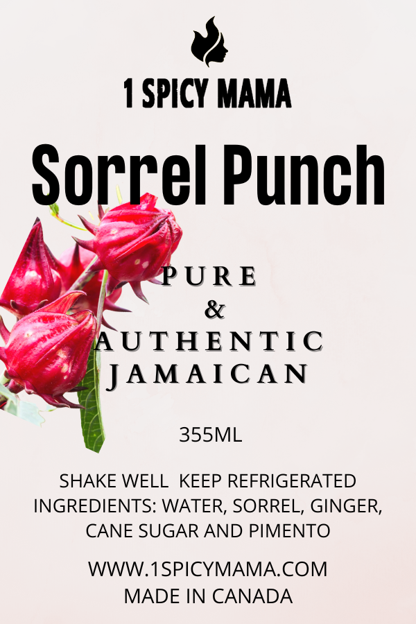 A refreshing 4-pack of all-natural sorrel drink, featuring vibrant red hibiscus color and elegant packaging.