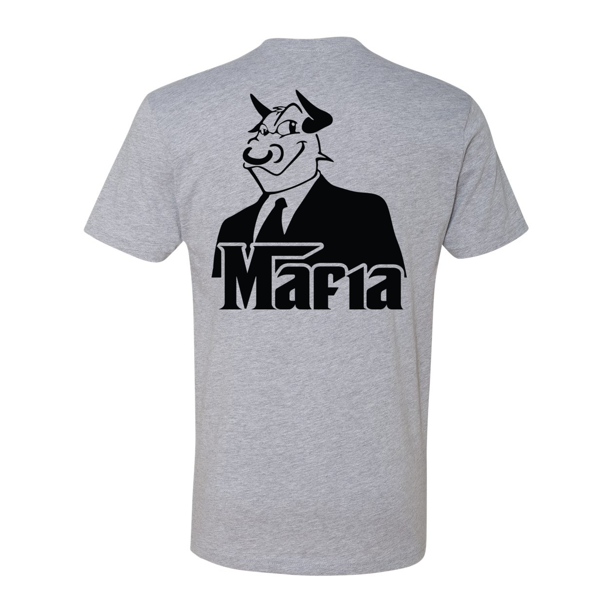 Back Print Mafia 2 Black Print t-shirt featuring a stylish back graphic design, made from 100% combed ringspun cotton.