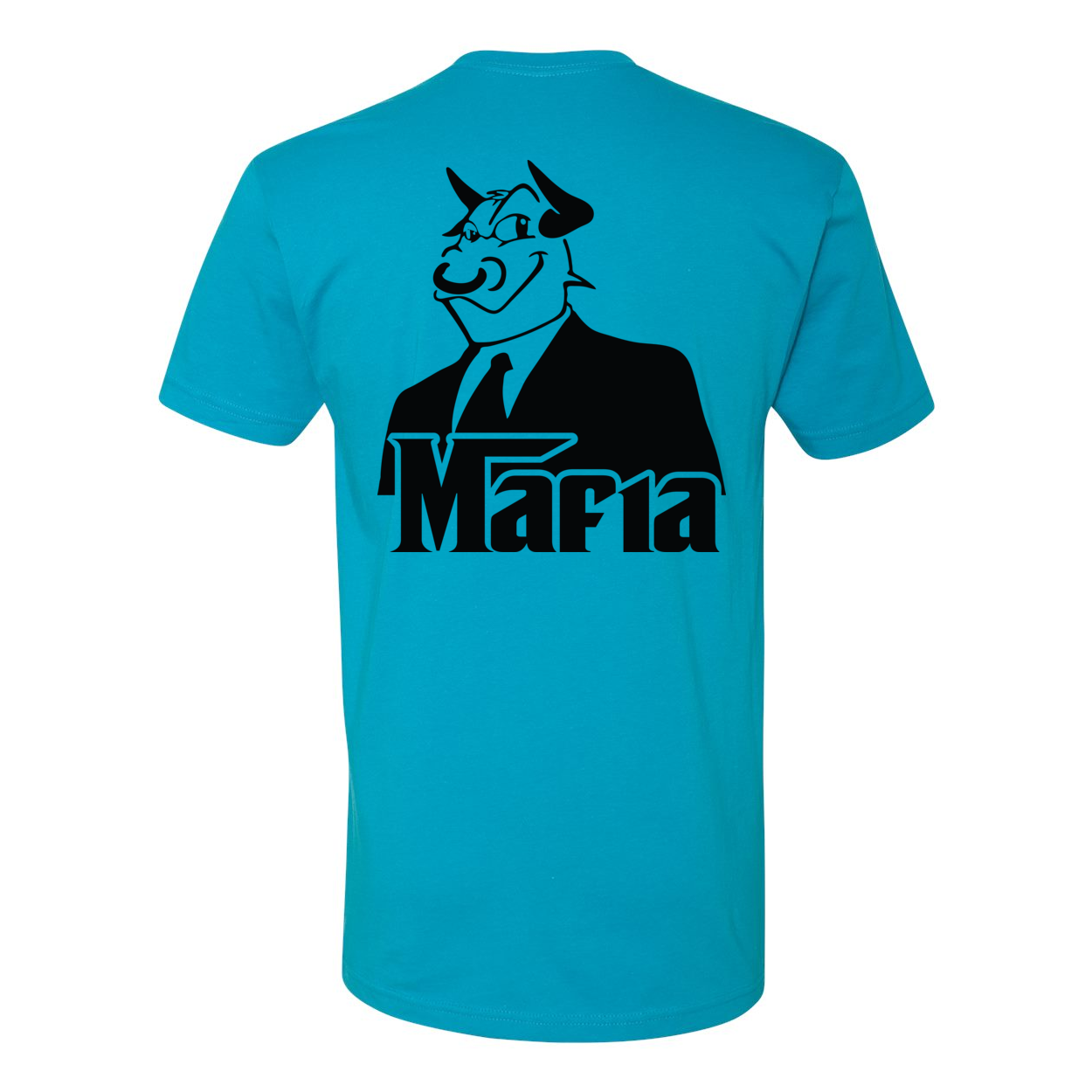 Back Print Mafia 2 Black Print t-shirt featuring a stylish back graphic design, made from 100% combed ringspun cotton.