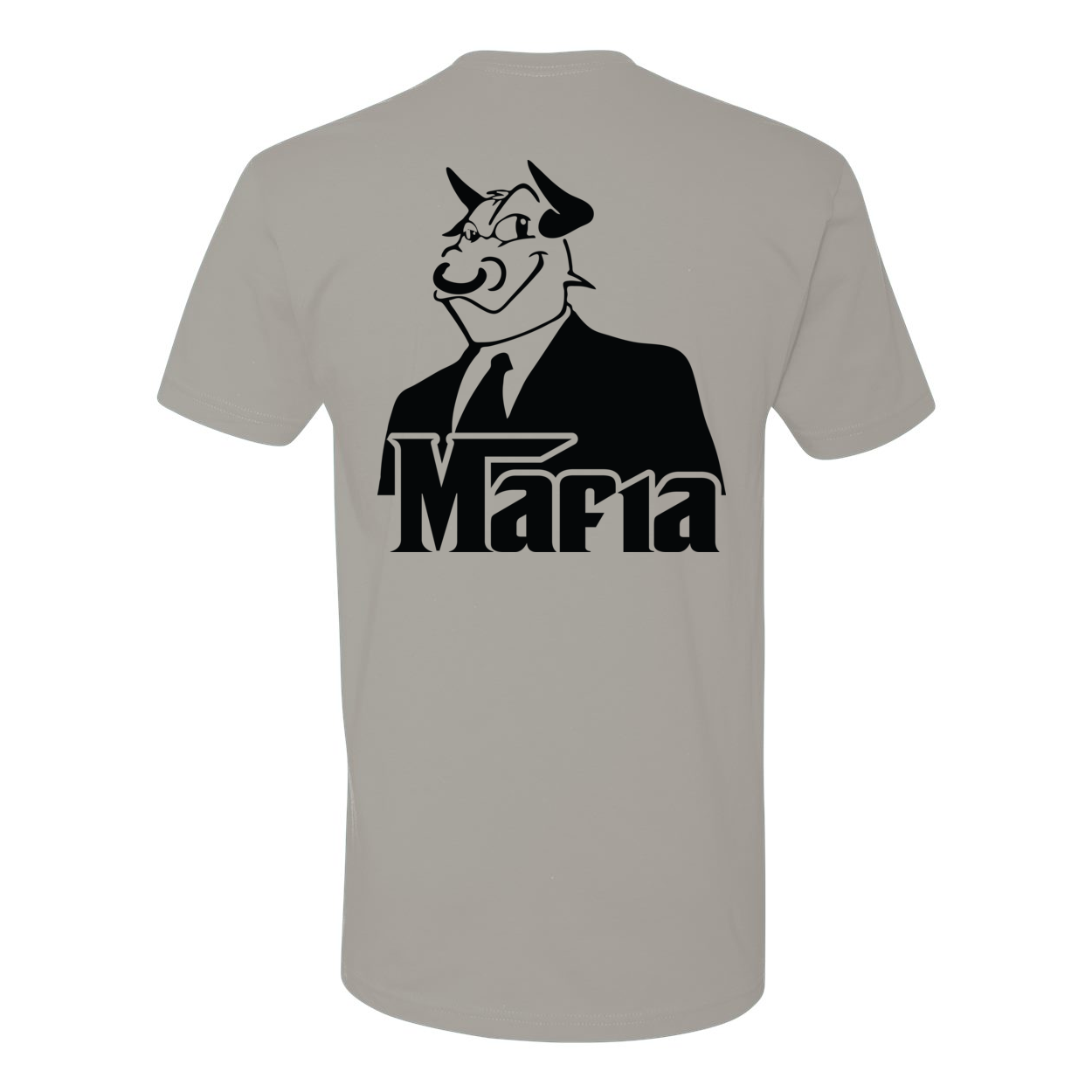 Back Print Mafia 2 Black Print t-shirt featuring a stylish back graphic design, made from 100% combed ringspun cotton.