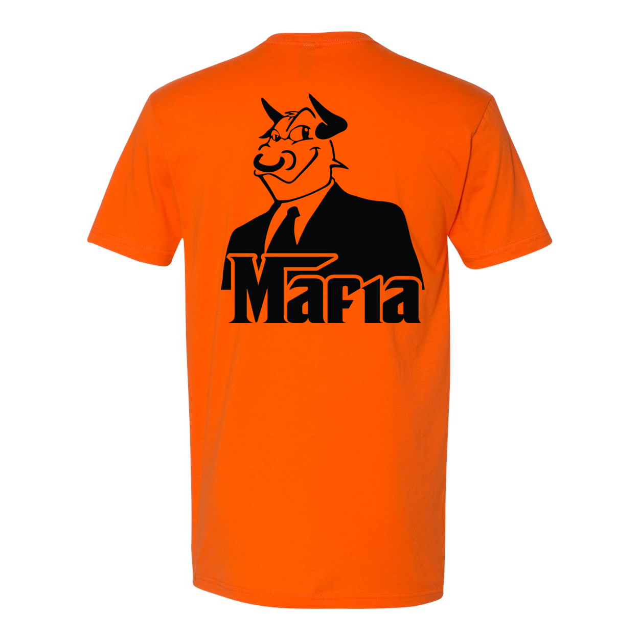 Back Print Mafia 2 Black Print t-shirt featuring a stylish back graphic design, made from 100% combed ringspun cotton.