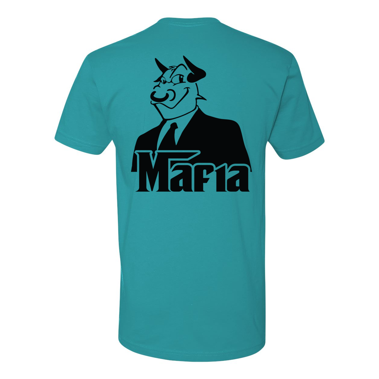 Back Print Mafia 2 Black Print t-shirt featuring a stylish back graphic design, made from 100% combed ringspun cotton.