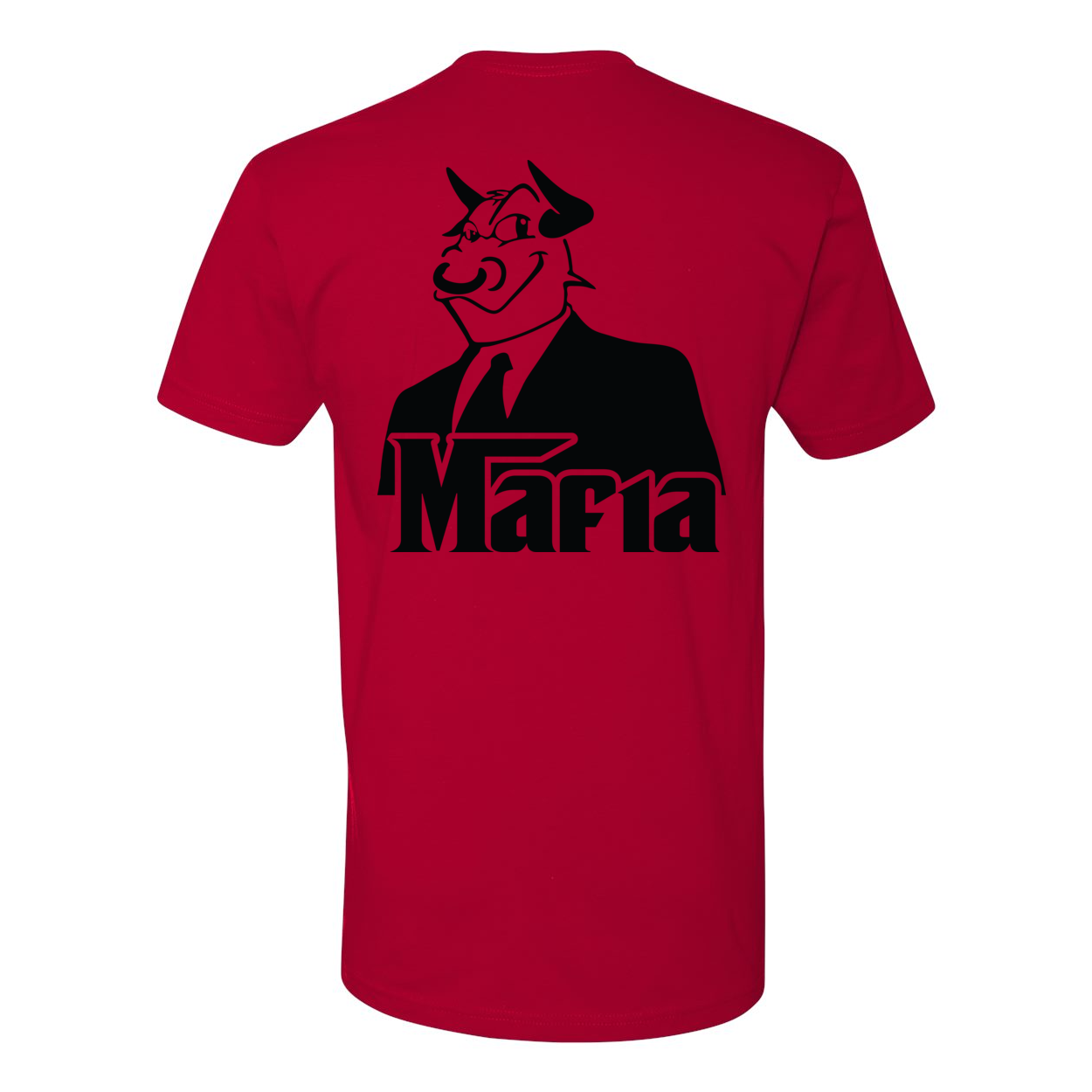 Back Print Mafia 2 Black Print t-shirt featuring a stylish back graphic design, made from 100% combed ringspun cotton.