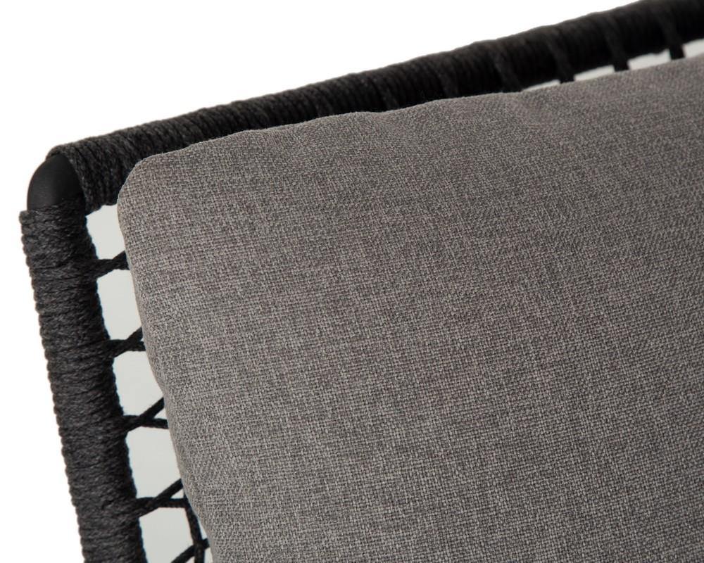 Bari Lounge Chair in Charcoal with Gracebay Grey fabric, showcasing its stylish design and durable materials.