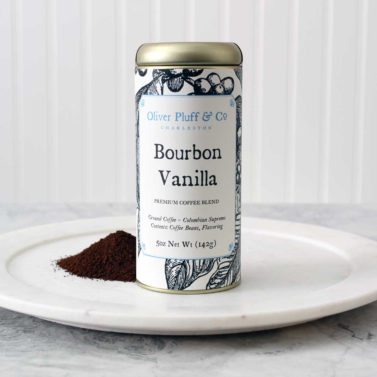 Tin of Bourbon Vanilla coffee.