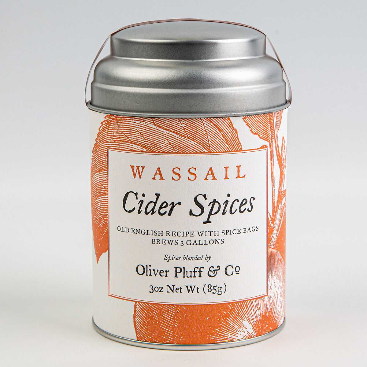 Cider Spices Wassail Kit featuring muslin spice bags, cinnamon sticks, ginger, and nutmeg, beautifully packaged for brewing mulled cider.