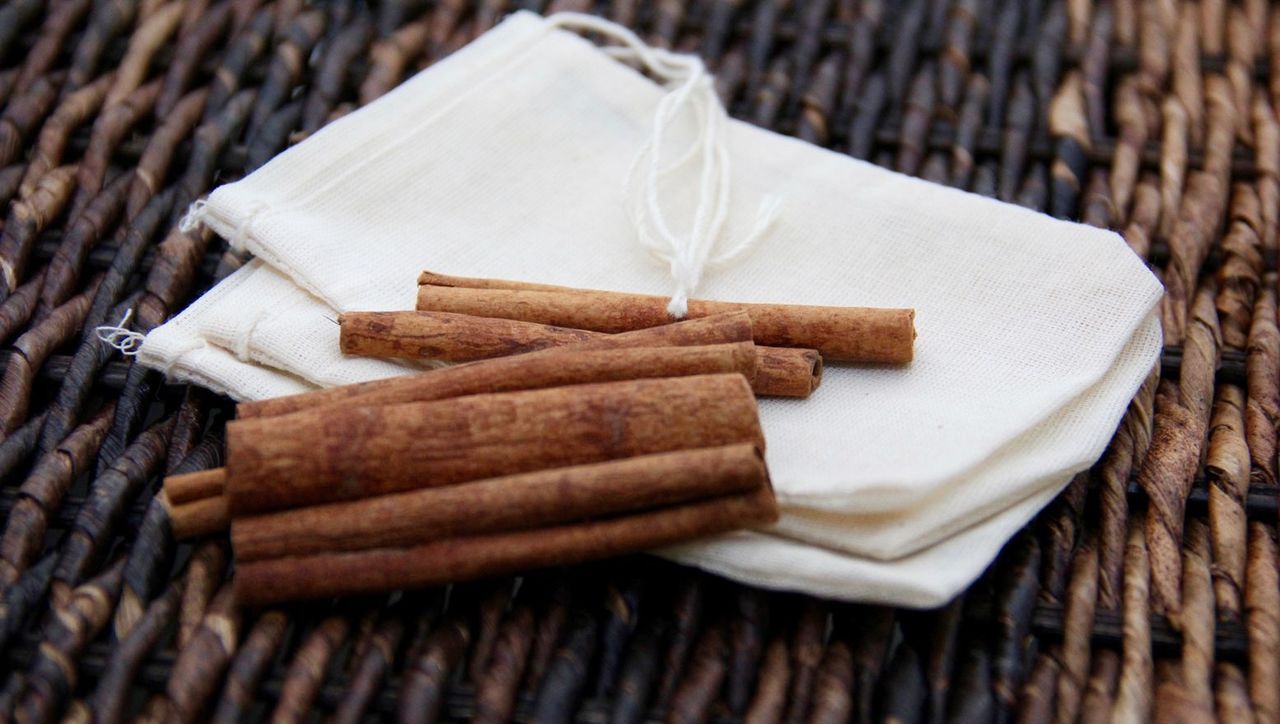 Cider Spices Wassail Kit featuring muslin spice bags, cinnamon sticks, ginger, and nutmeg, beautifully packaged for brewing mulled cider.