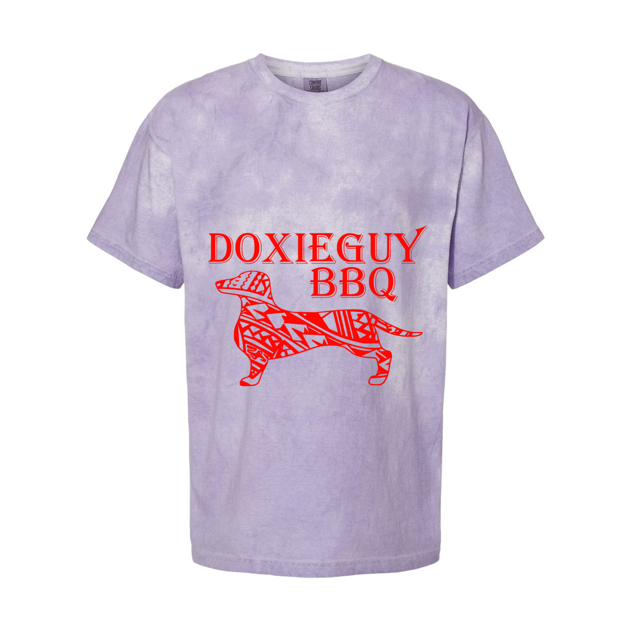 Comfort Colors Colorblast DoxieGuy T-Shirt in various colors, showcasing its relaxed fit and soft fabric.