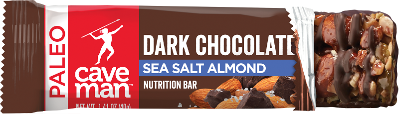 Dark Chocolate Sea Salt Almond Nutrition Bars with crunchy almonds and rich dark chocolate, individually wrapped for convenience.