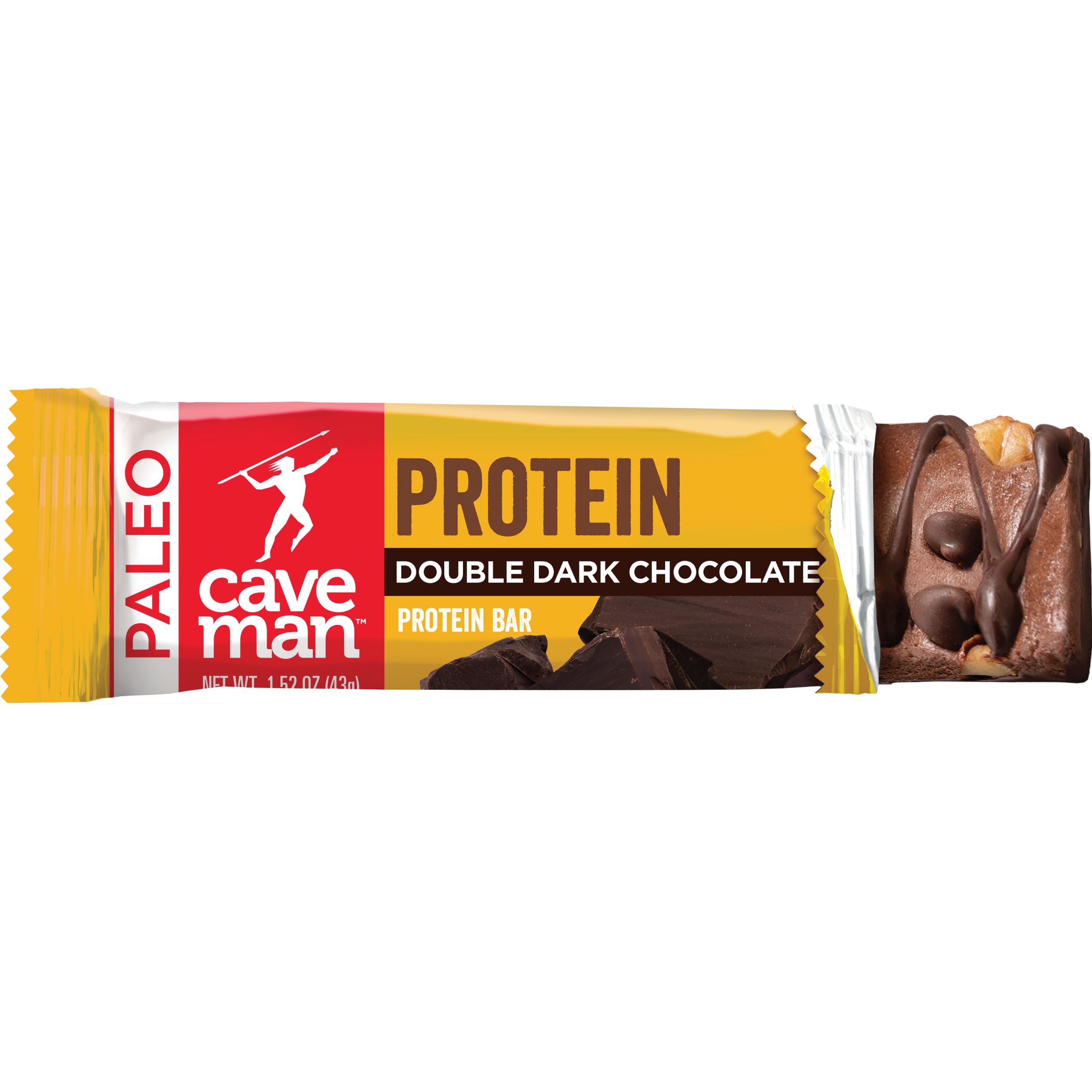 A box of Double Dark Chocolate Protein Bars featuring rich dark cocoa, almonds, and semisweet chocolate chips, showcasing their delicious and nutritious appeal.