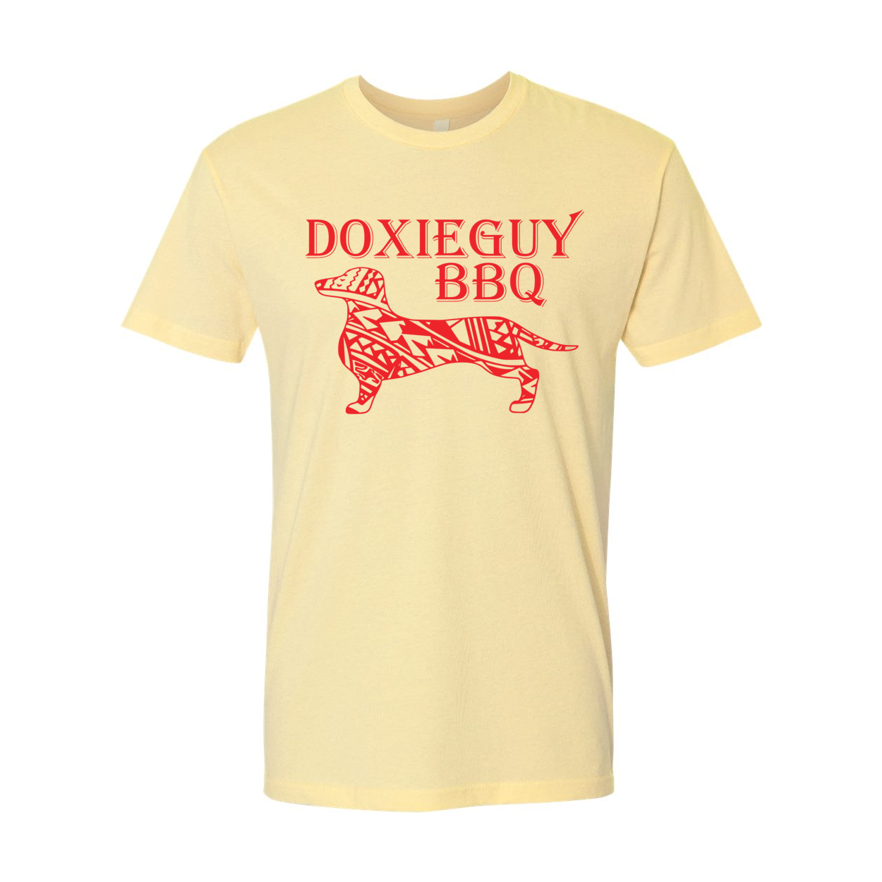 DoxieGuy BBQ Premium Short Sleeve Crew in a stylish design, made from soft, durable cotton, perfect for BBQ enthusiasts.