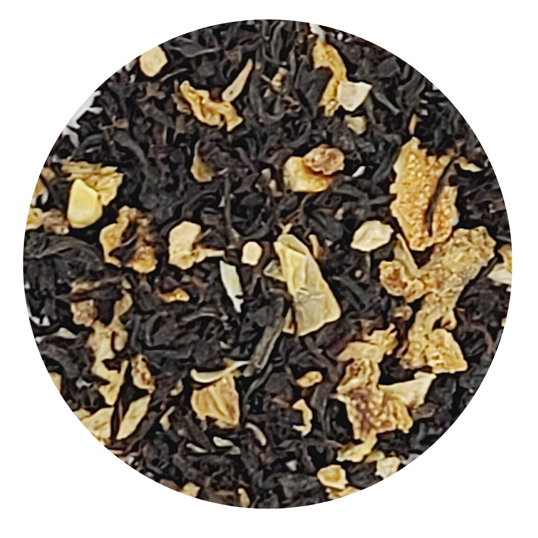 A beautifully packaged Duke Of Earl black tea blend featuring organic bergamot oil and citrus notes, perfect for tea enthusiasts.