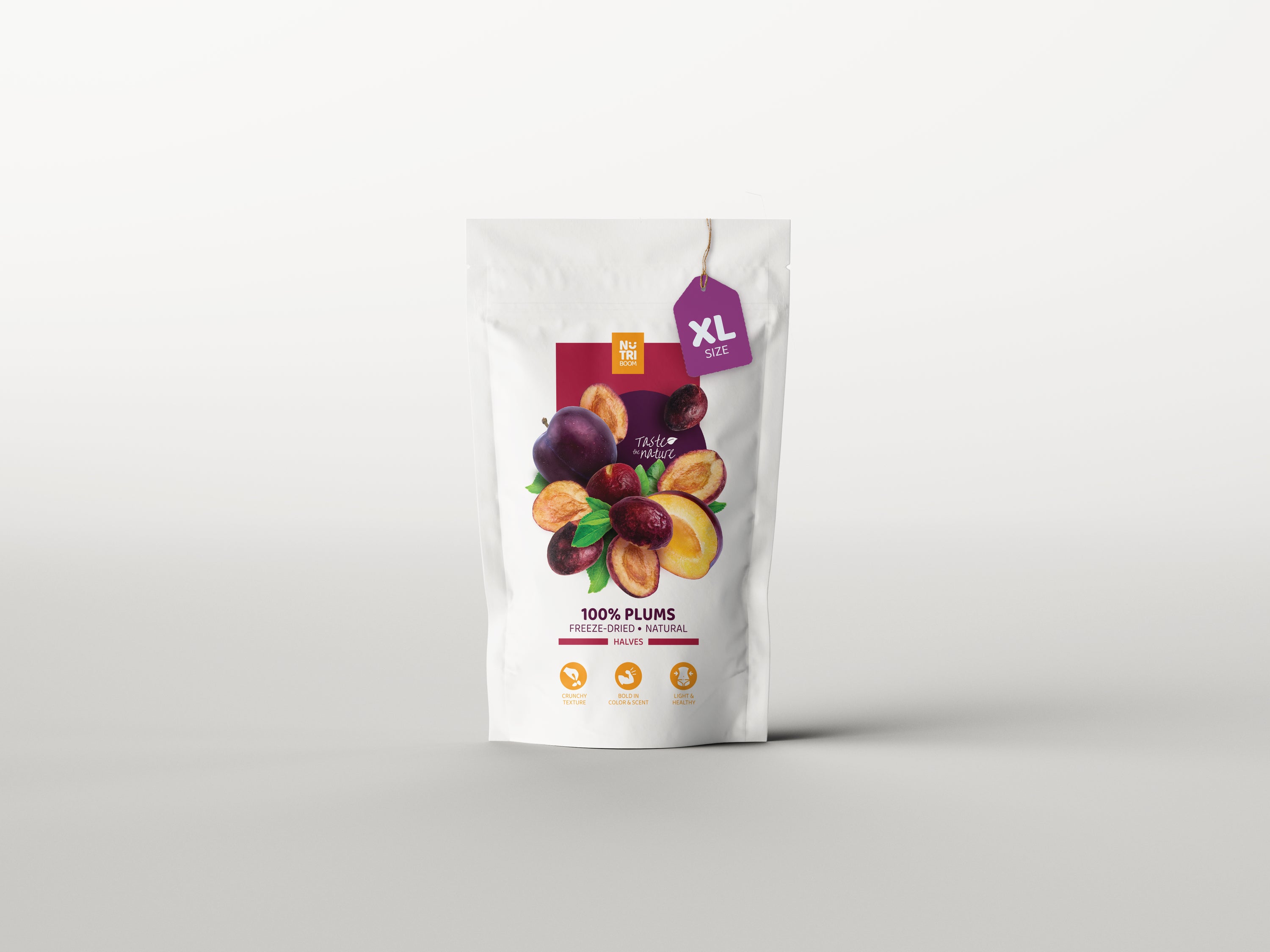 A bowl of freeze-dried plums showcasing their vibrant color and texture, perfect for healthy snacking.