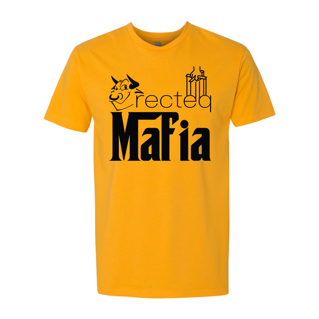 Front Print Mafia 1 Black Print t-shirt featuring a stylish design and soft fabric.