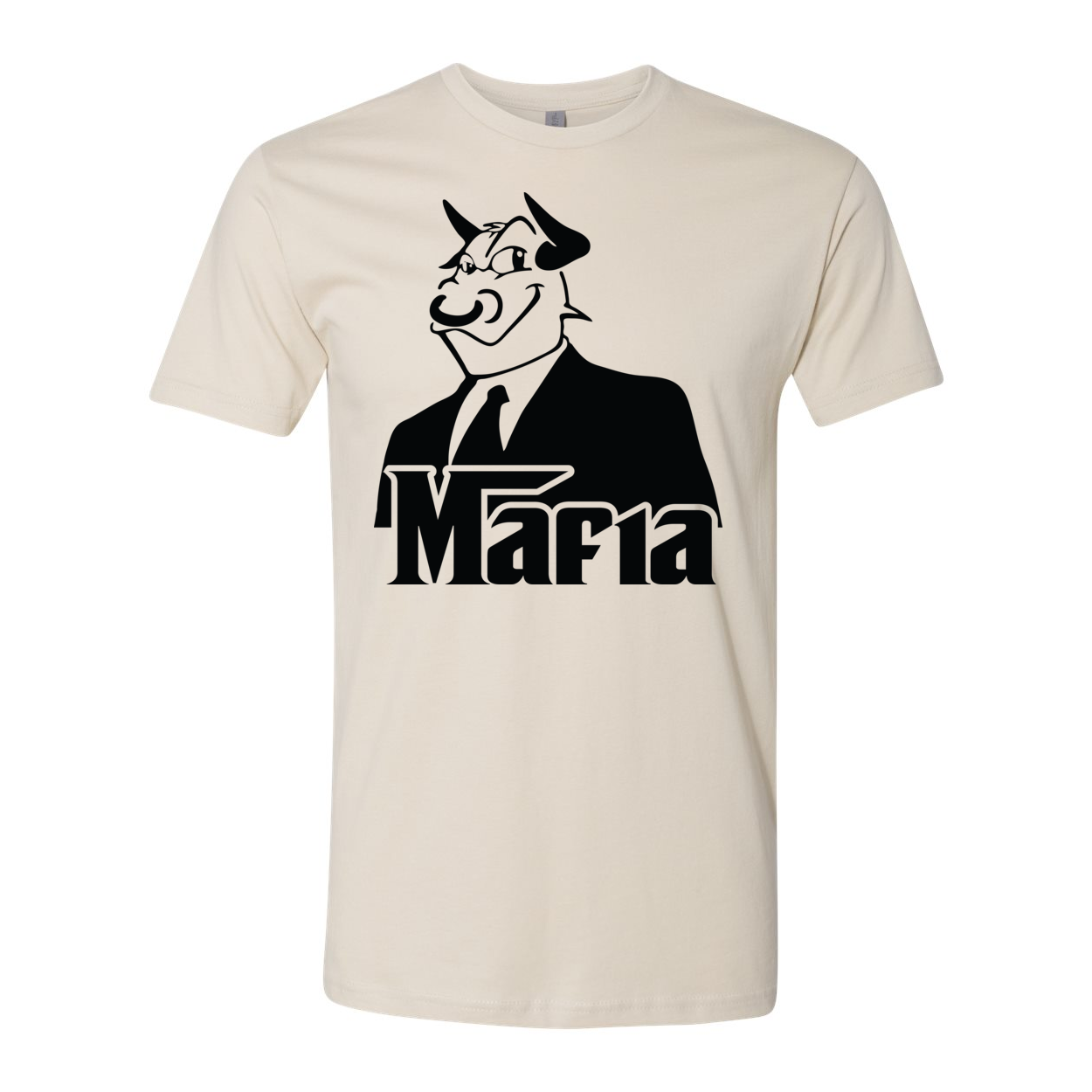 Front Print Mafia 2 Black Print t-shirt showcasing stylish design and soft fabric.