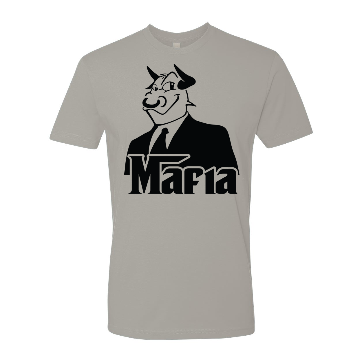 Front Print Mafia 2 Black Print t-shirt showcasing stylish design and soft fabric.