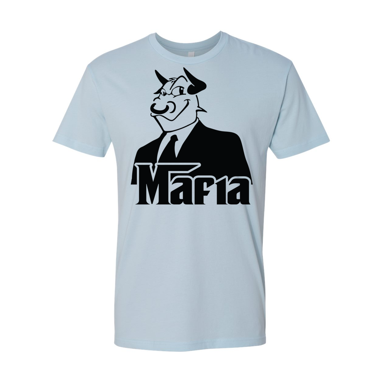 Front Print Mafia 2 Black Print t-shirt showcasing stylish design and soft fabric.