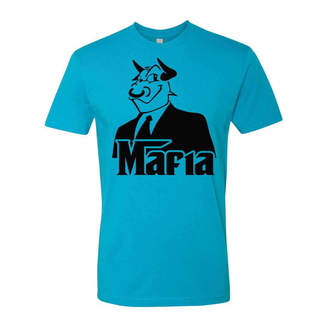 Front Print Mafia 2 Black Print t-shirt showcasing stylish design and soft fabric.