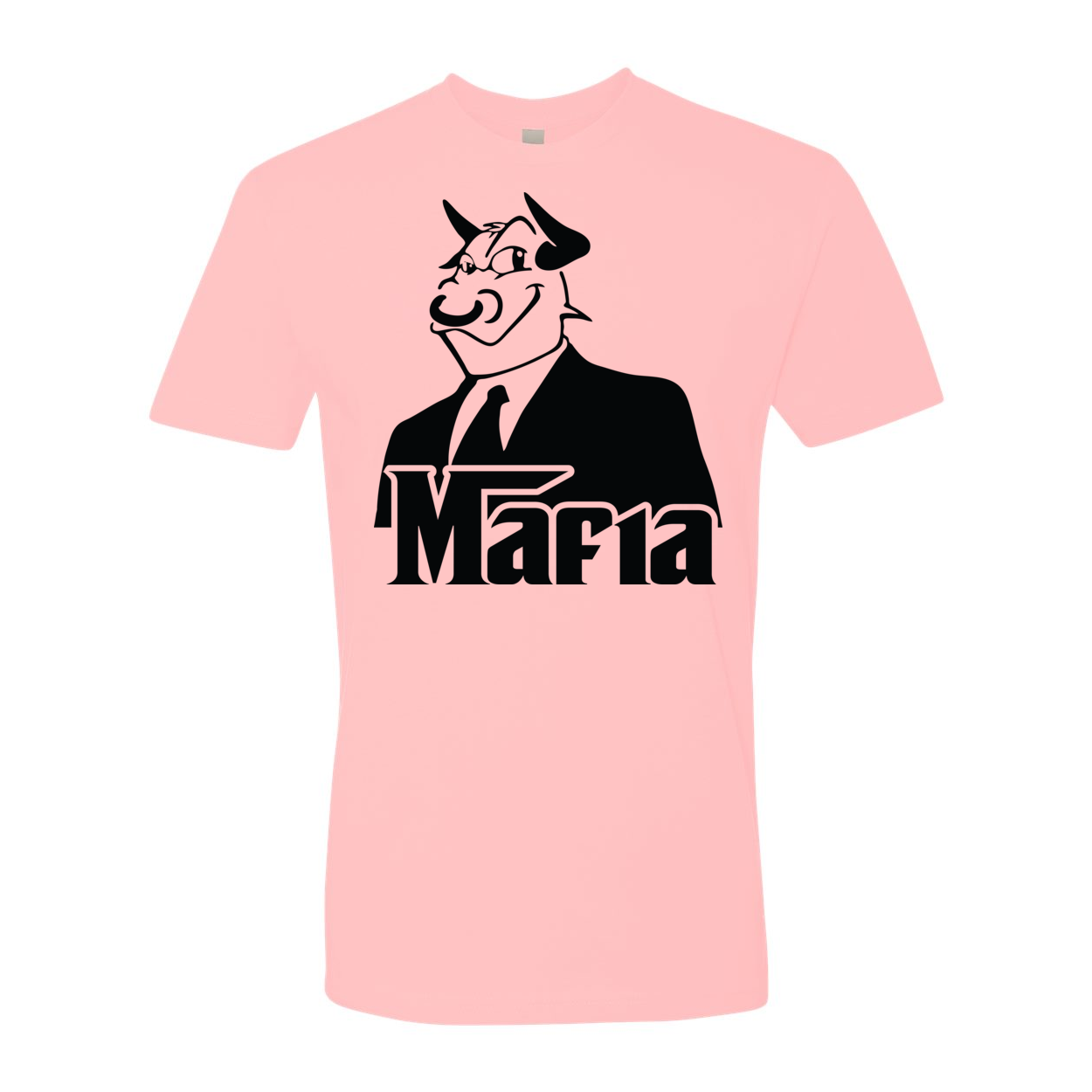 Front Print Mafia 2 Black Print t-shirt showcasing stylish design and soft fabric.