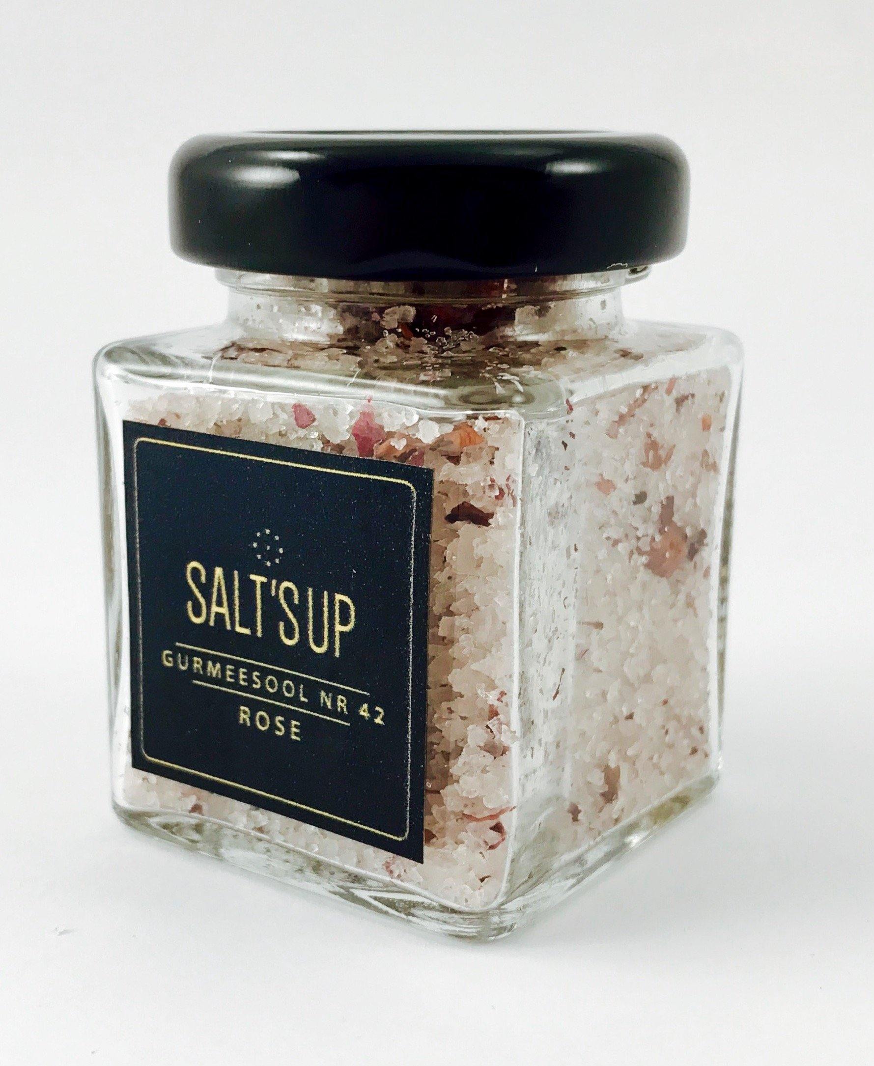 Gift box containing three jars of gourmet salt: PiriPiri, Red Wine, and Rose, elegantly packaged.