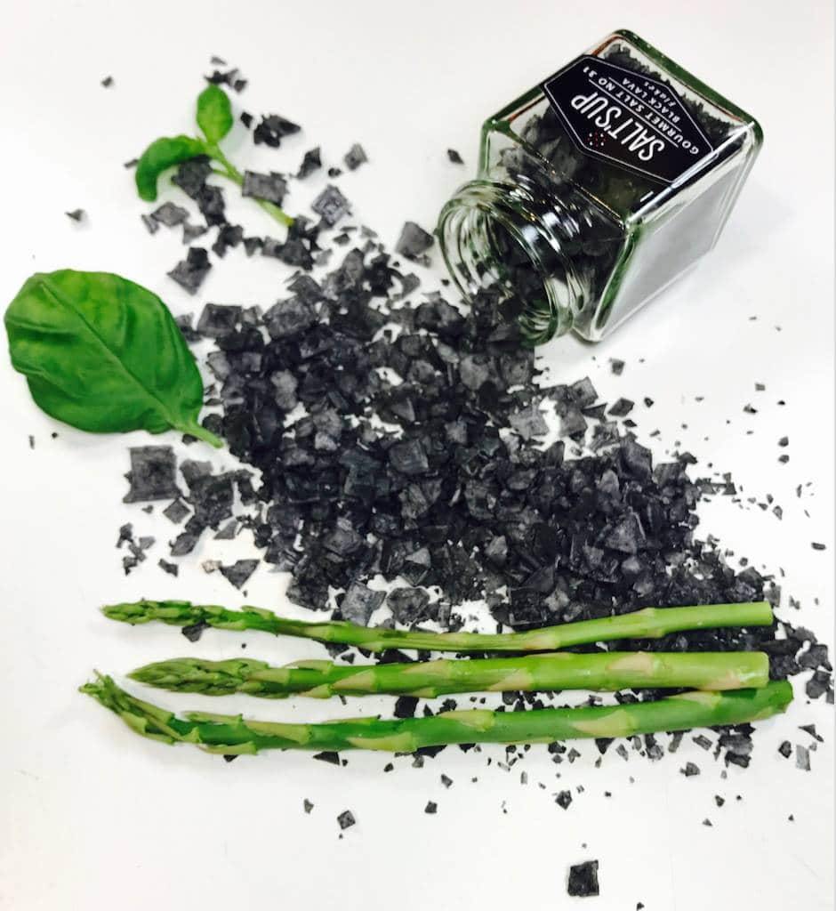 A beautifully arranged gift box containing three jars of gourmet salt flakes: Cyprus White, Smoked Salt, and Black Lava flakes, each with unique textures and flavors.