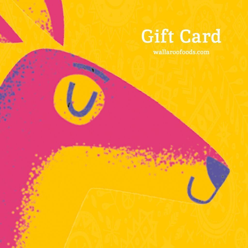 WALLAROO gift card displayed on a stylish background, showcasing its elegant design.