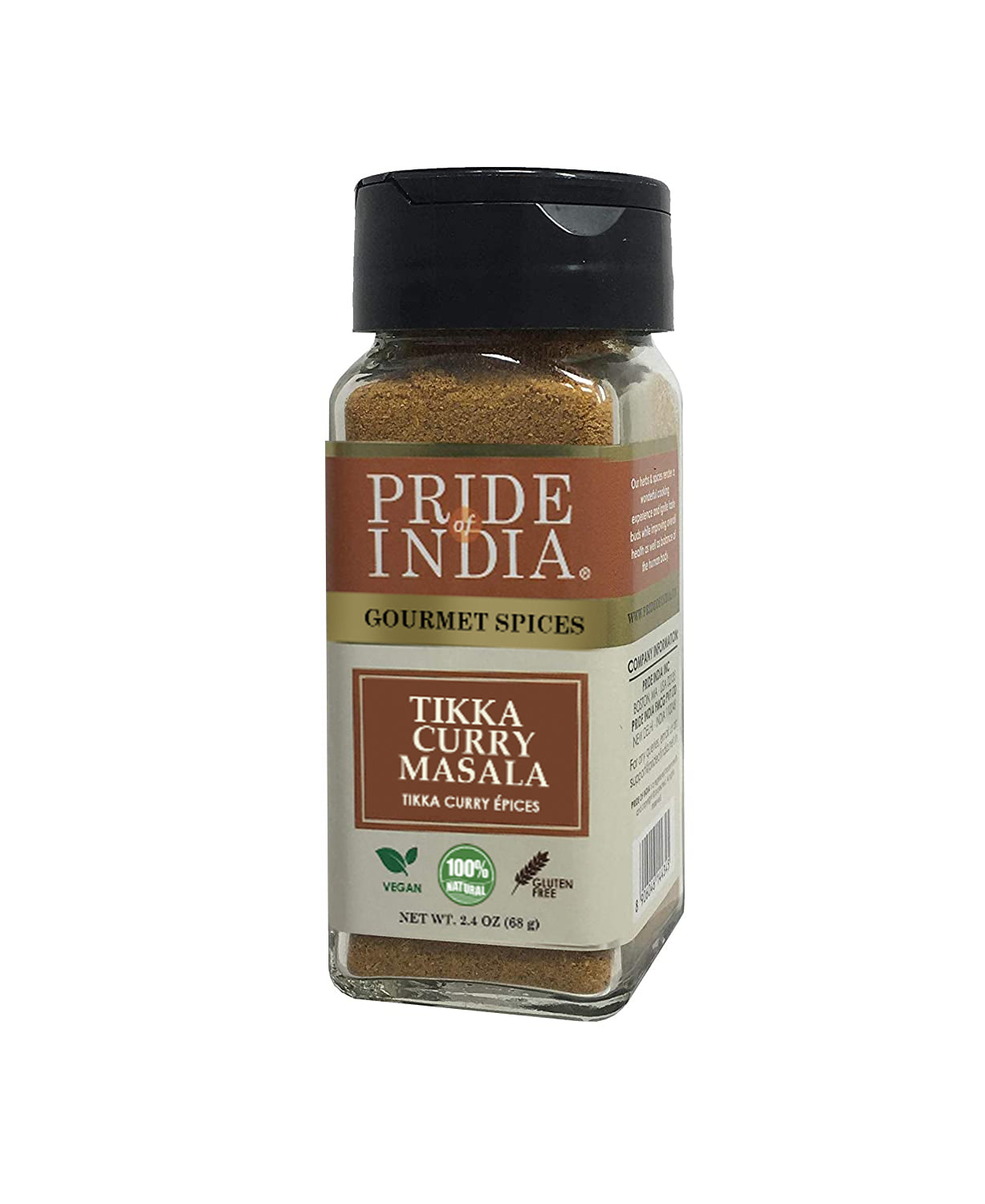 A jar of Gourmet Indian Tikka Curry Masala Seasoning Spice showcasing a blend of 16 spices, perfect for authentic Indian cooking.