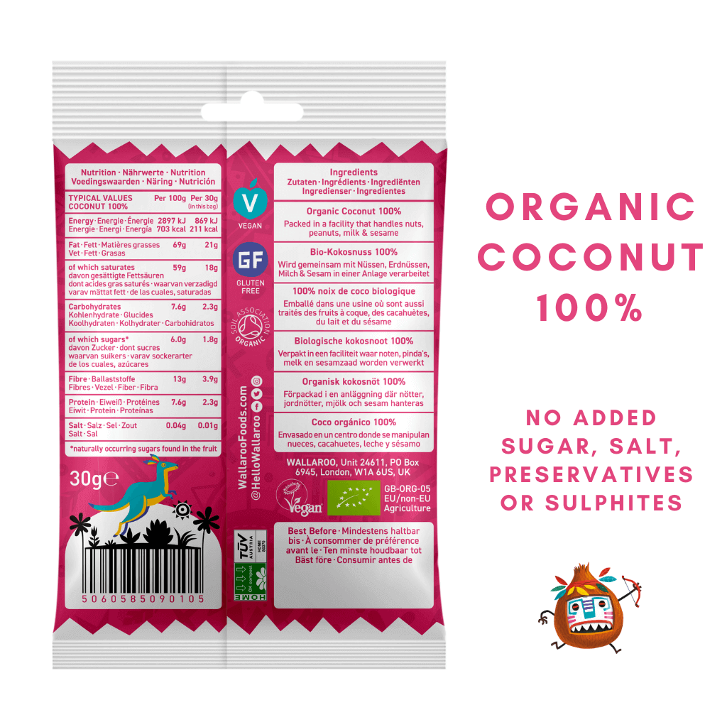 Introductory Tropical Tasting Bundle featuring organic mango, pineapple, and coconut snacks in eco-friendly packaging.