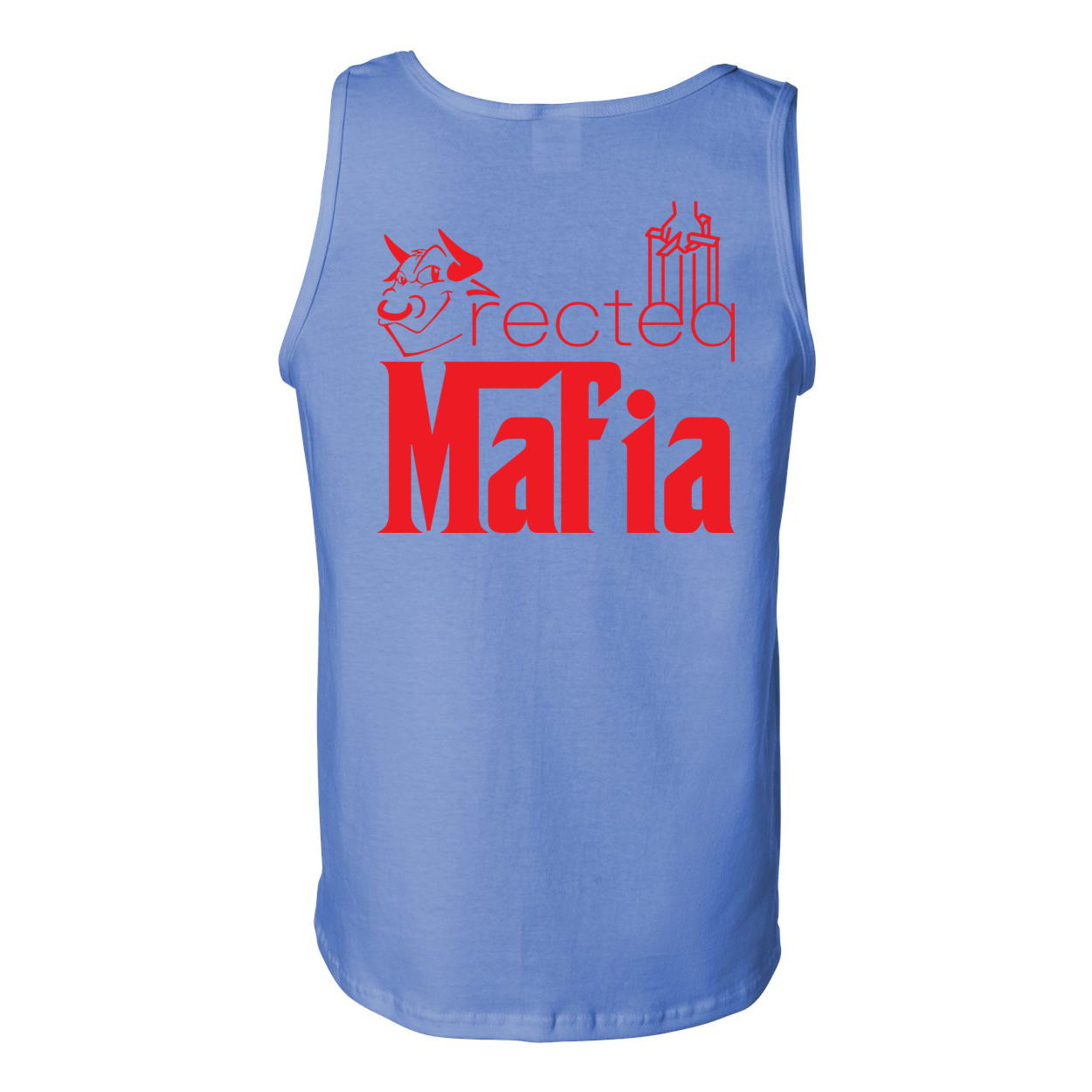 Mafia Front/Back Print Ultra Cotton Tank Top showcasing a stylish design with a comfortable fit, perfect for casual wear.