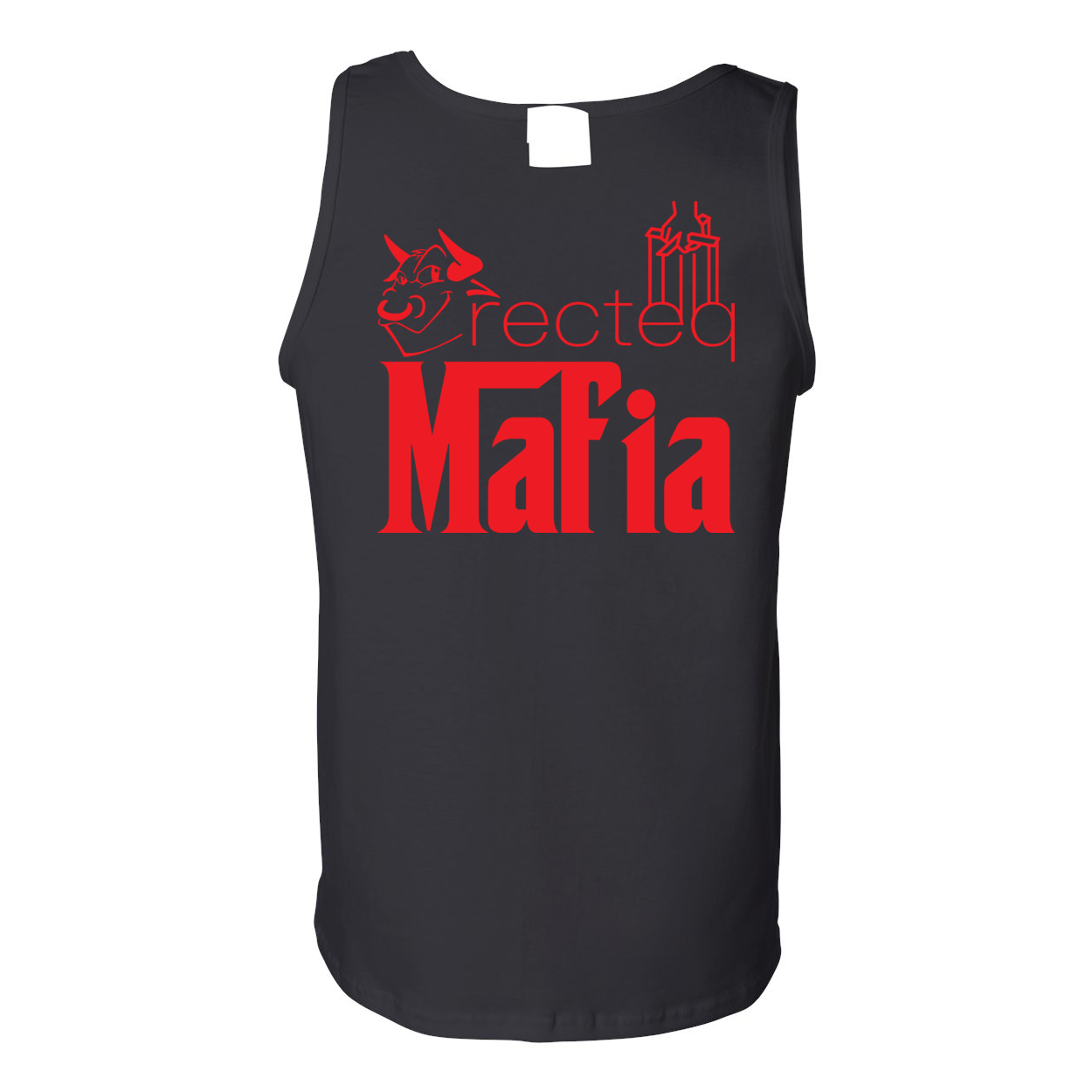 Mafia Front/Back Print Ultra Cotton Tank Top showcasing a stylish design with a comfortable fit, perfect for casual wear.